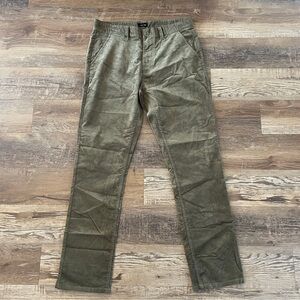 Tillys Brixton Corduroy Pants - Olive 34/32
